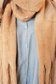 Teddy Tassel Scarf Caramel /50=